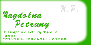 magdolna petruny business card